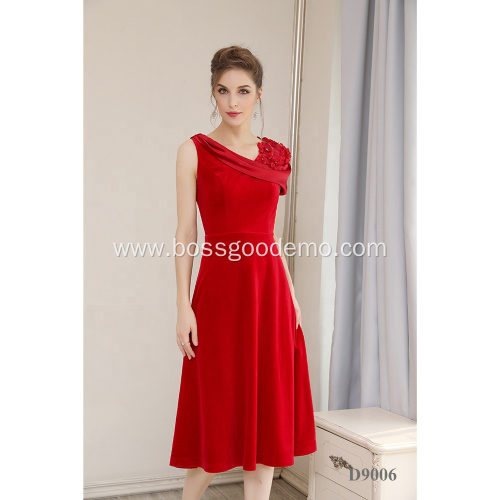 French Style Wine Red Bright Eye-catching Romantic Evening Dress For Date New Fashion V-neck Off Shoulder Long Prom Party Dress